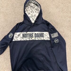 Colosseum Navy and Gray Notre Dame Hoodie